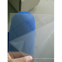 Hoja transparente rígida de PVC con protección de película